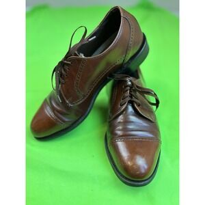 Dexter Men's Size 8M Oxford Brown Leather‎ Dress Shoe Lace Up EUC